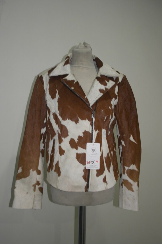Hair On Hide Western Jacket - Handcrafted Cow Skin Cowgirl Coat