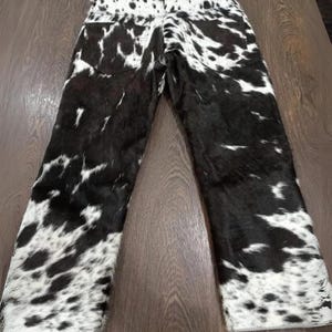 Cowhide Hair on Hide Western Pants - Handcrafted Authentic Western Style in Multi, Black, Tan, Brown - Available in All Sizes