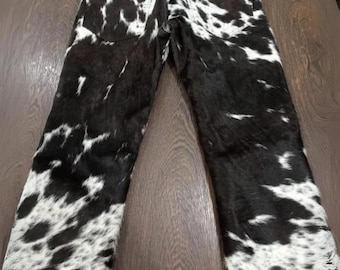 Cowhide Hair-On Western Pants: Handcrafted Leather Trousers