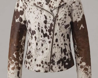 Western Hair-on Cowhide Jacket – Women's Statement Chic Fashion