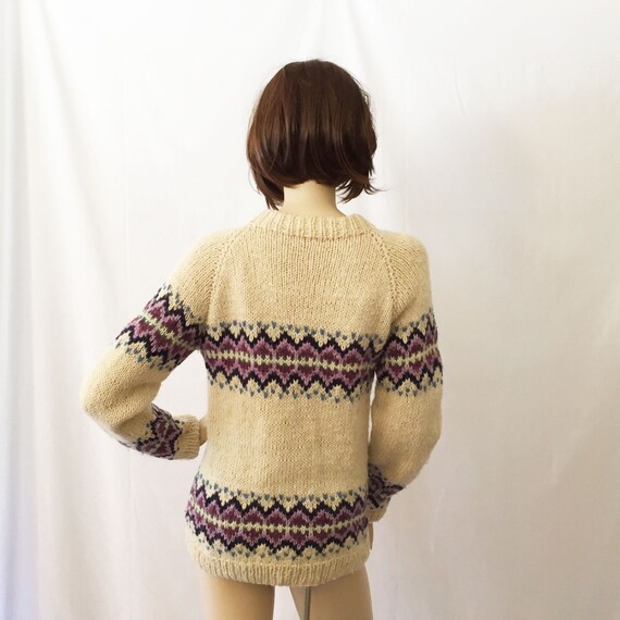 90s Cozy Geometric Nordic Motif Sweater - image 4
