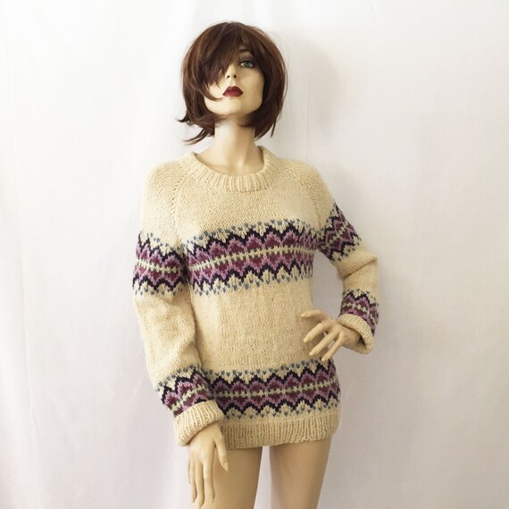 90s Cozy Geometric Nordic Motif Sweater - image 2