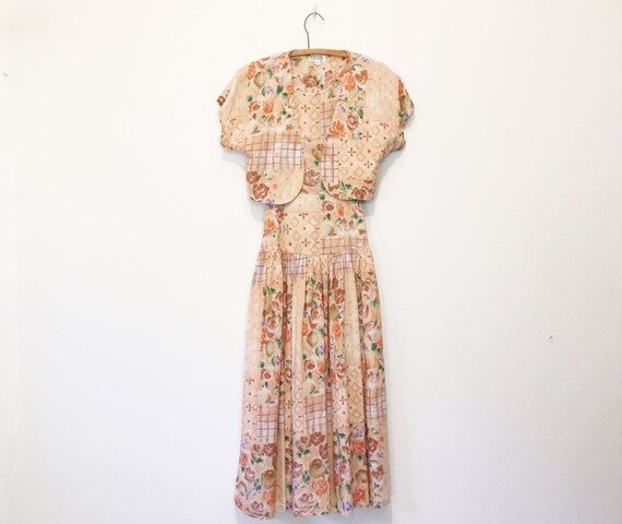 beige tea dress