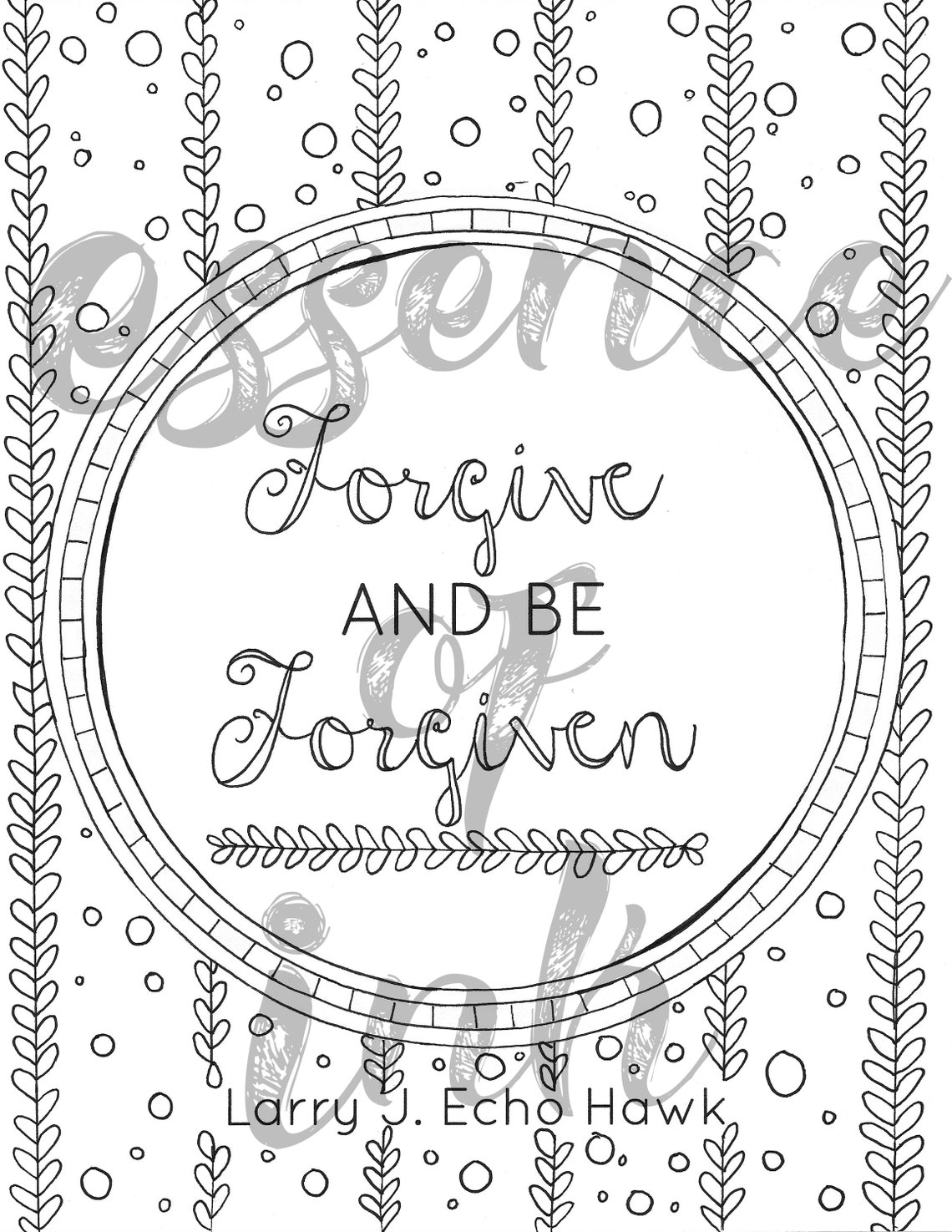 LDS General Conference Quote Coloring Pages 5, Young Women Relief