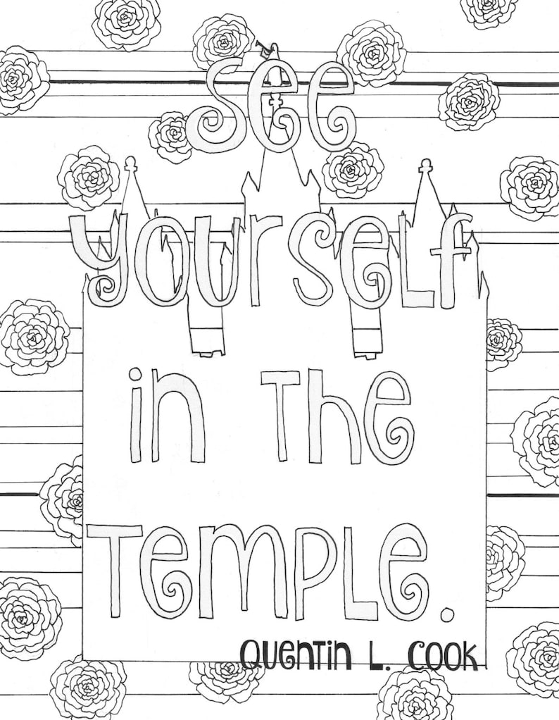 LDS General Conference Quote Coloring Pages 5 Young Women | Etsy