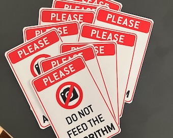 Do Not Feed The Algorithm Sticker – Funny Tech Vinyl Decal