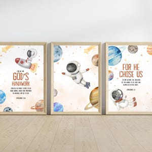 Weltraum Themed Bibel Vers Drucke | Christliche Kinderzimmer Dekor (digitaler Download)