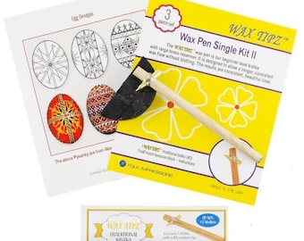 Cleaning Wire /& Instructions Easter Eggs Decorating Kit Beeswax 3 Kistkas