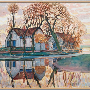 Farm near Duivendrecht 1916 painting by Piet Mondrian Digital Print Download