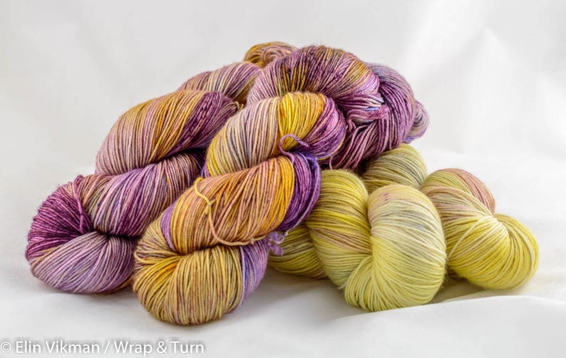 Superwash Merino and Nylon Sock Royal paradise