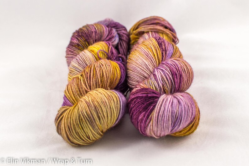 Superwash Merino and Nylon Sock Royal paradise