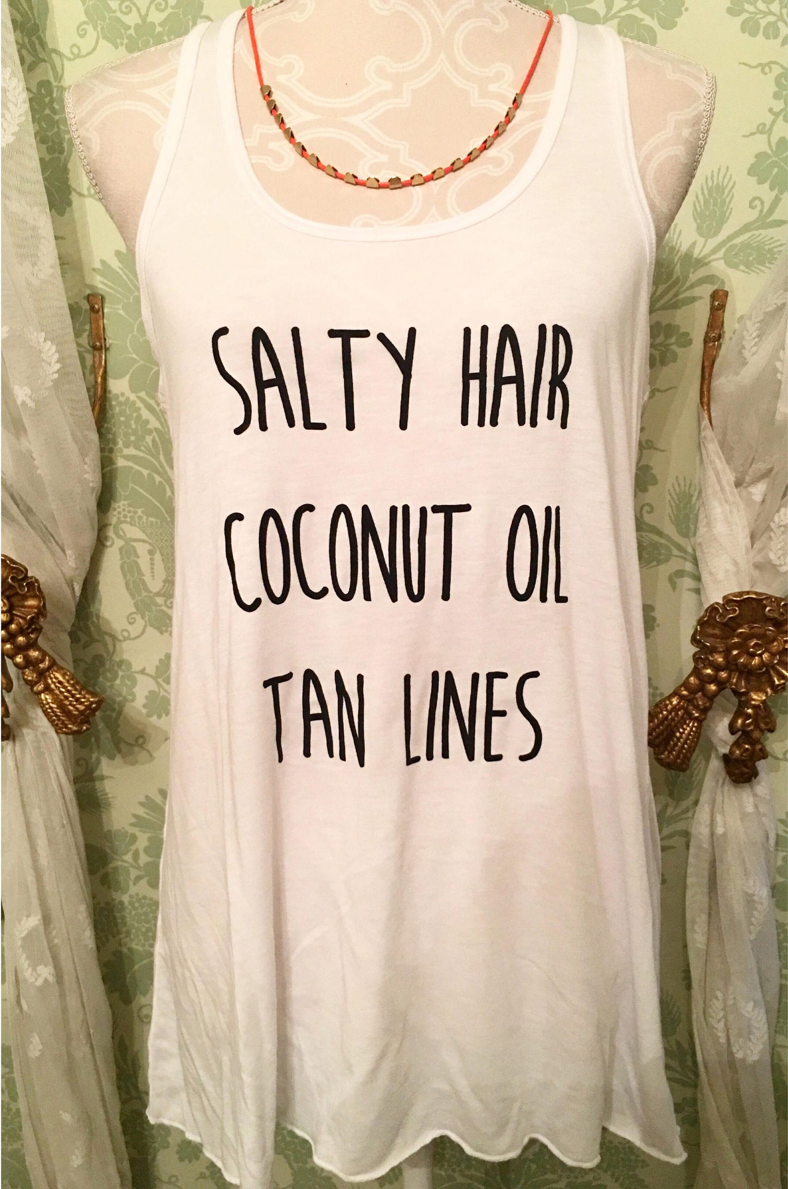 Salty Hair Coconut Oil Tan Lines Tank Top Etsy
