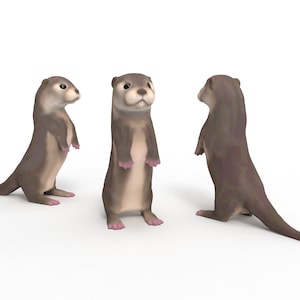 Baby Otter Standing 3D Printing STL