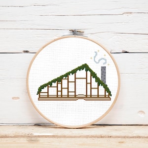 Folklore Cabin Cross Stitch Pattern