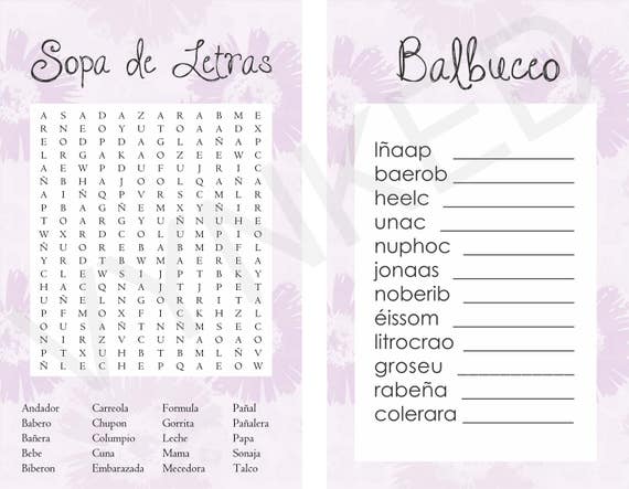 Artículos Similares A 2 In 1 Games Sopa De Letras And Balbuceo Baby