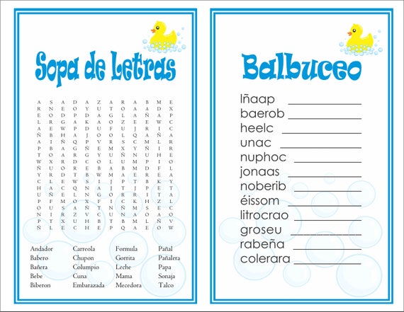 Sopa De Letras Para Baby Shower Top10retractablehose