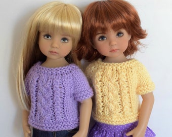 18. Little Sweater  - PDF Knitting Pattern for Dianna Effner 13" Little Darling Dolls