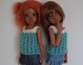 18. Lace Top - PDF Knitting Pattern for Kaye Wigg's  MSD bjd dolls like Layla and Talyssa