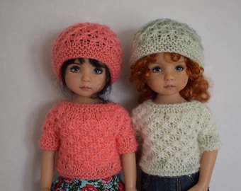 22. Star Sweater & Hat - PDF Knitting Pattern for Dianna Effner 13" Little Darling Dolls