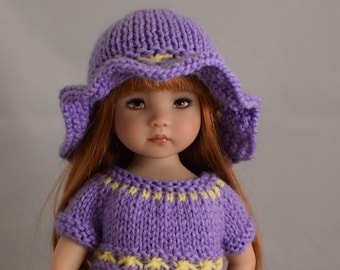 4. Dress & Hat - PDF Knitting Pattern for Dianna Effner 13" Little Darling Dolls