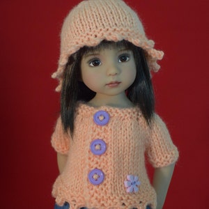 7. Sweaters & Hat - PDF Knitting Pattern for Dianna Effner 13&quot; Little Darling Dolls
