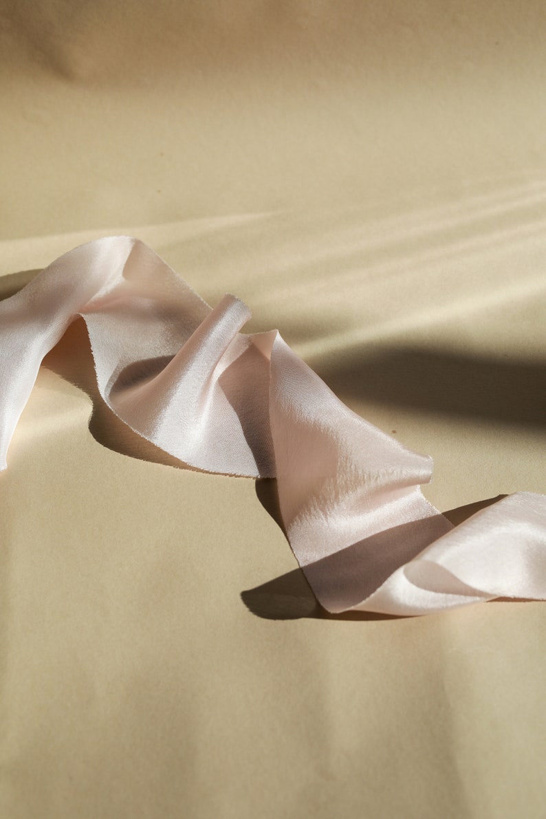 Blush Silk Ribbon for bouquets, stationery and weddings