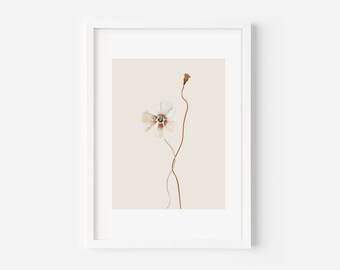 Wildflower Art Print | Wall Art | Floral Print Poster | boho art printed on cotton paper, floral illustration