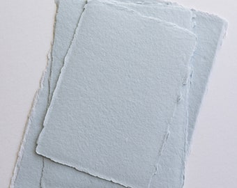 Papier chiffon en coton bleu doux pour faire-part de mariage, réservez la date, faire-part de mariage, papier recyclé fait main, papier d'art