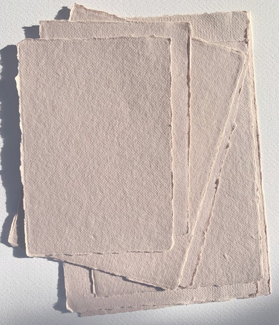 Blush, 5 x 7, 300 gsm – Deckle edge paper – Indian Cotton Paper Co.