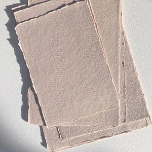 BLUSH 25er Packung. Büttenpapier, Büttenrandpapier, verschiedene Größen: 5x7, A6, A5, A4, A3 Hochzeitseinladung, Briefpapier, handgeschöpftes Papier Bild 1