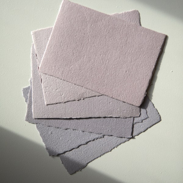 Lavender Recycled Paper Deckled Edge | Hand made paper, fine art paper, 100% recycled paper
