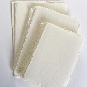 Cream handmade cotton rag paper, deckled edge, 5x7", 4x6", A5, A4, A3 Wedding Invitations, Stationery Paper, Invites, RSVP, Save the Date