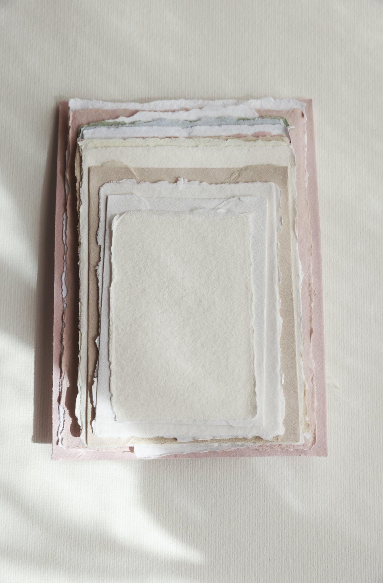 Paper Collection Samples Stationery Paper Sample Pack | Hand Made Cotton Rag Recycled Paper ...
