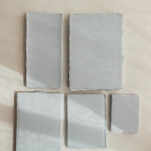 Carta di cotone con bordo frastagliato blu morbido per inviti di nozze, salva la data, inviti di nozze, carta riciclata fatta a mano, carta per belle arti