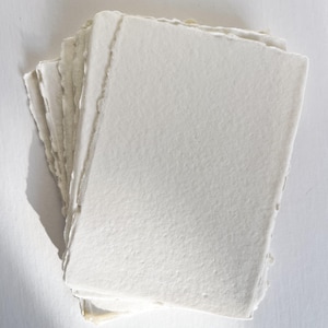 Ivory handmade cotton rag paper, deckled edge, 5x7", 4x6", A5, A4, A3 Wedding Invitations, Stationery Paper, Handmade Paper, Invites, RSVP