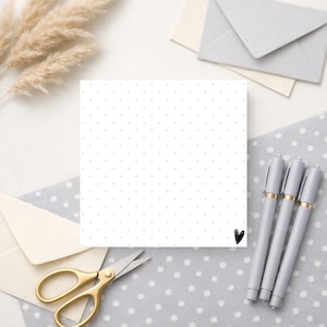 Charcoal Grey Square Notepad | Minimalist Blank Writing Pad (5.5x5.5)