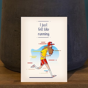 Ik had gewoon zin om A6 Ansichtkaart / Ansichtkaart Prints / Cadeau-ideeën / Art Ansichtkaarten / Grappige Ansichtkaart / Ansichtkaart / Film/A6 te laten lopen