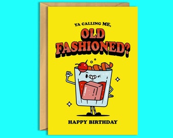 Old Fashioned Greeting Card - Funny Card - Cute Card