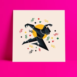 King T&#39;Challa superheld Art Print - superheld kunst aan de muur - stripkunst