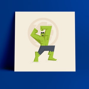 Green Goliath Superhero Art Print