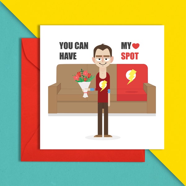 Sheldon Cooper Valentines/Anniversary Card  - Funny Romantic Birthday cards, Gift for him, Gift for her, Funny gift