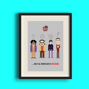 Big Bang Theory Wall Art - Big Bang Theory Gifts | Wall Art Print | Home Decor | Poster Print | Digital Art Print | Big Bang Theory Art