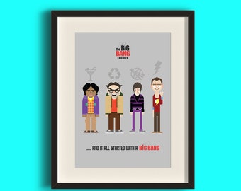 Big Bang Theory Wall Art - Big Bang Theory Gifts | Wall Art Print | Home Decor | Poster Print | Digital Art Print | Big Bang Theory Art