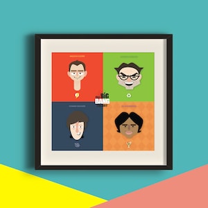 Big Bang Theory 8"x8" Art Print