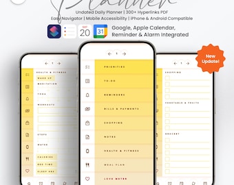 Digital Mobile Planner, Digital Pocket Planner, iPhone Digital Planner, Android Digital Phone Planner
