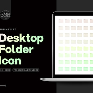 Desktop Ordner Icons für Macbook und Imac, Minimalistisches Design
