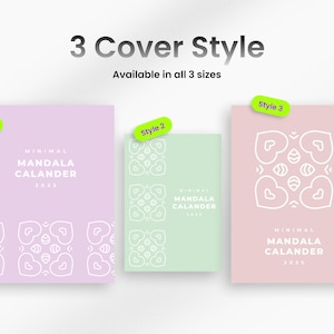 2025 Calendar | Printable Mandala Art Calendar Template | Minimalist ...