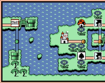 Super Mario Bros. 3 World 4 Map -- Cross Stitch Pattern!