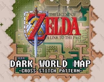 Legend of Zelda: A Link to the Past DARK World Map (PDF Pattern)