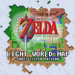 Mapa de Legend of Zelda: A Link to the Past (Mundo de Luz): ¡Patrón de punto de cruz!